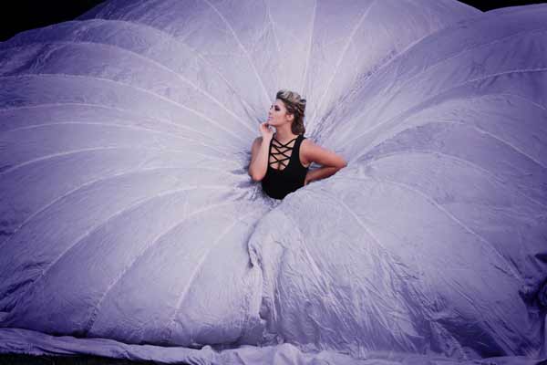 Senior Wearing a Parachute Dress in Franklin TN | Senior Portraits Moments By T