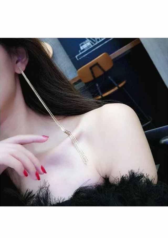 Long Silver Earrings