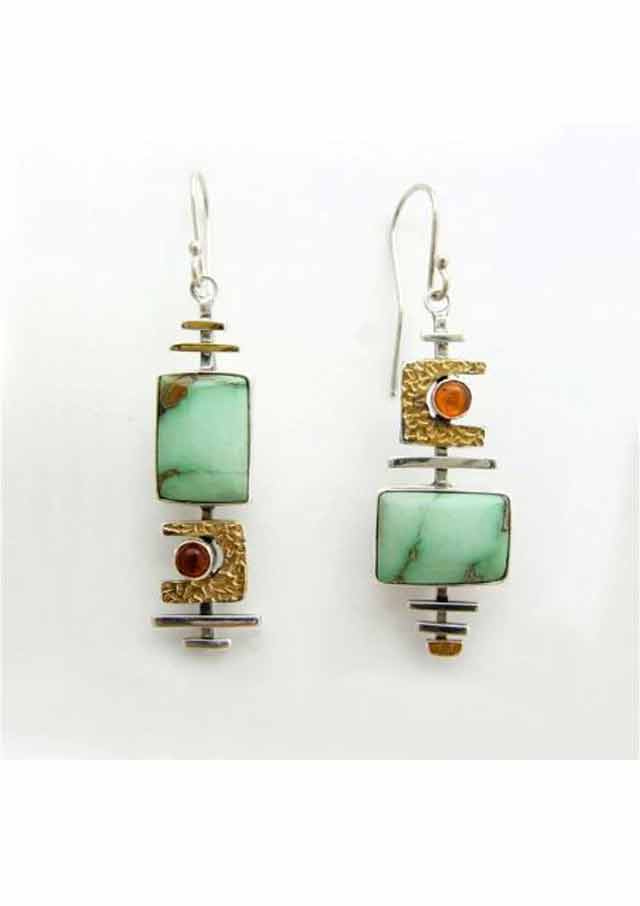Boho Painted Leaf Earrings