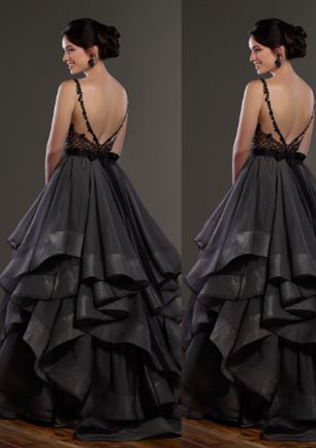 Extra Long Black Organza Tulle Skirt