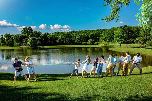 Big Brother Family Playing Tug of War | Franklin TN Family Photography | Moments By T